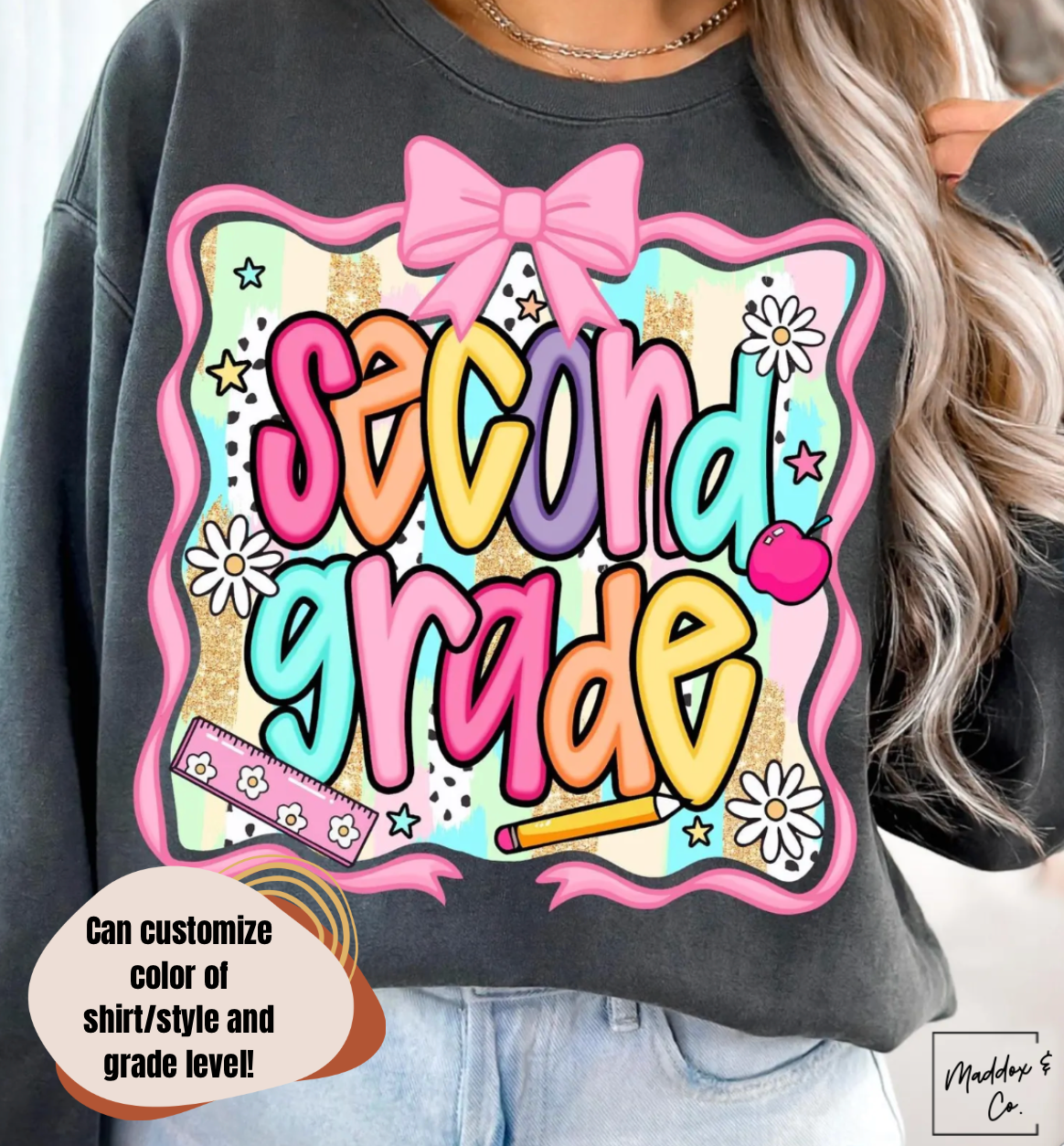 Preppy Grade Level Teacher Shirt