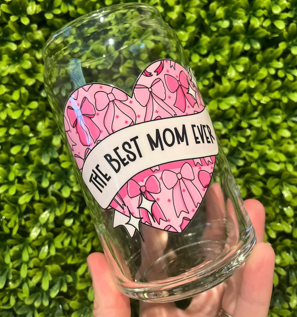 The Best Mom Ever Glass Cup