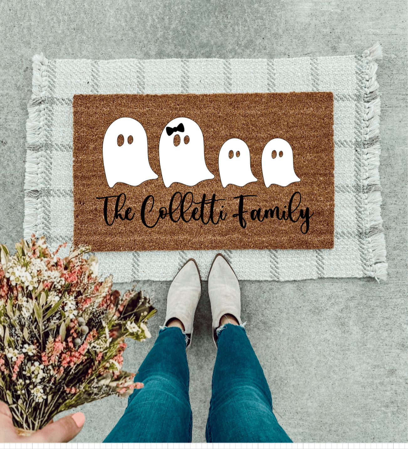 Custom Ghost Family Doormat