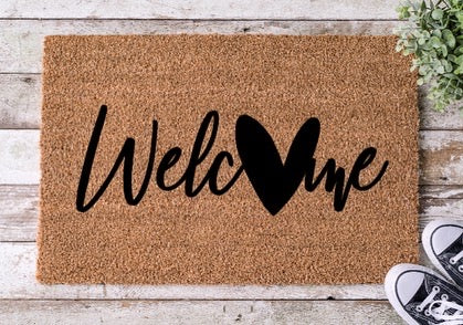 Welcome “valentine’s day” Doormat